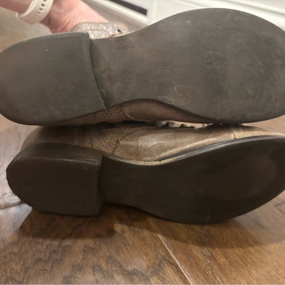 Steve Madden Grey Troopa Leather Combat Boots size 7.5 - Picture 3 of 5